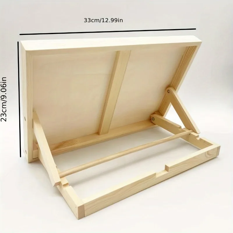 Cavalletto portatile in legno da 1 pezzo | Supporto da tavolo pieghevole per schizzi con lavagna inclinabile, materiale durevole in fibra di legno per disegnare - immagine 6