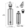 Fjbottle 2L Portable Water Bottle Stainless Steel Cycling Sports Water Bottle Leakproof BPA Free Large Capacity with Bottle Bag 6
