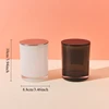 320ml Glass Candle Holder with Lid, Black and White Candle Container for Wedding, Birthday, Holiday & Home Decoration 1
