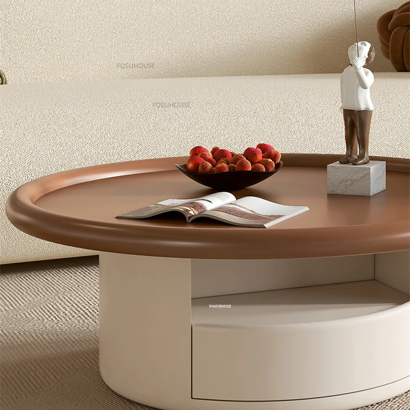 Nordic Solid Wood Coffee Tables for Caf&eacute; Furniture Side Table Living Room Light Luxury Cream Style Creative Upscale Tea Tables