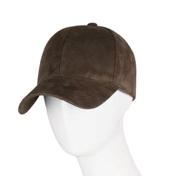Women's Suede Snapback Baseball Cap - Black and Grey - Adjustable (Army Green)