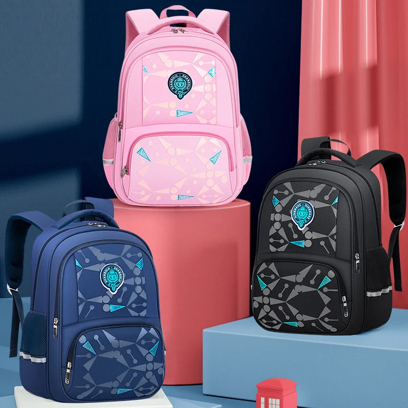 

Primary Children Schoolbag Kids Orthopedic Student Backpack for Boys Girls Large Capacity Books Bag Waterproof School Bag
