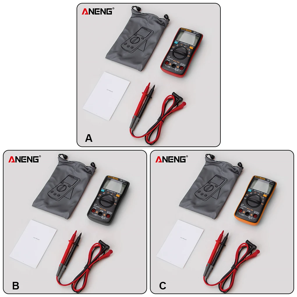 

ANENG AN8008 Multimeter Auto-ranging Tester Detector Professional Gauge Black