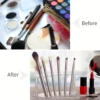 Pen Holder, 2 Pieces 6-Slot Pen Display Stand Multifunctional Acrylic Display Stand Eyebrow Pen Stand Makeup Brush Rack Organize 4