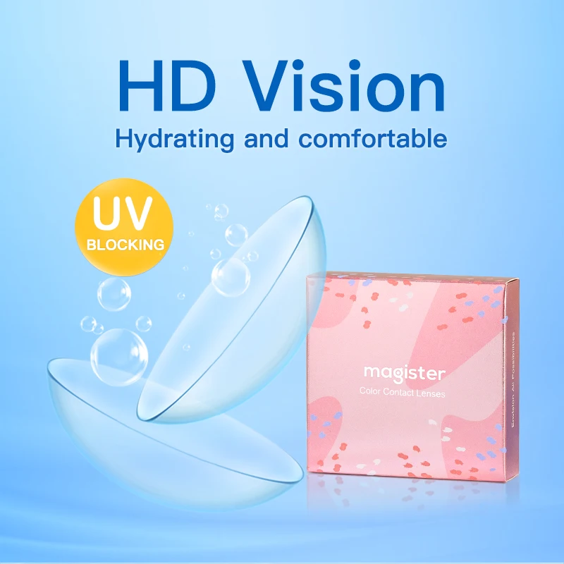 (-1.00 ~-10.00) Lentilles de contact magister HD alimentées avec dioptries lentilles de contact hypermétropie pour lentilles souples myopie 14.0mm 6 mois