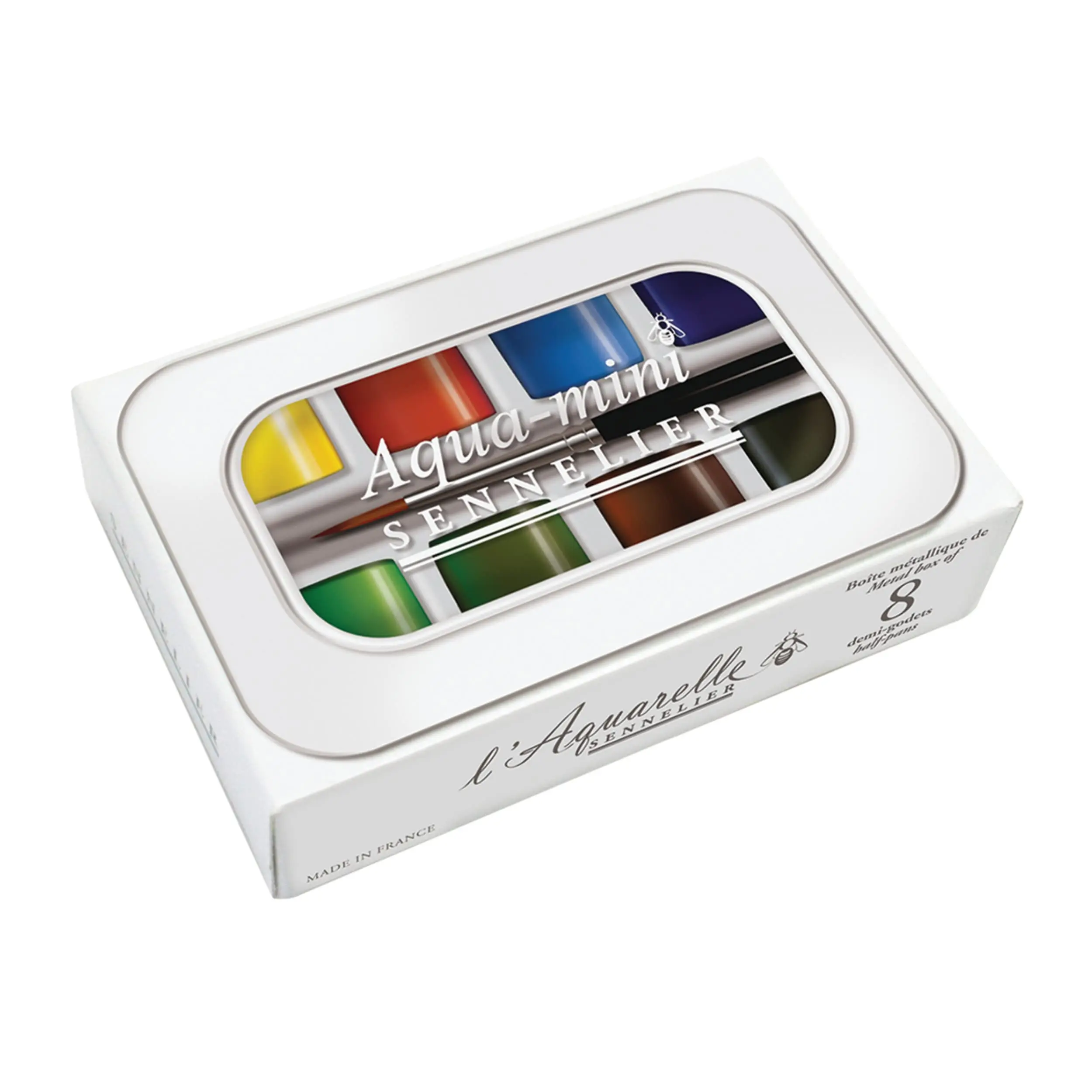 Boîte de voyage la petite aquarelle - 36 demi-godets dont 6 offerts de Sennelier