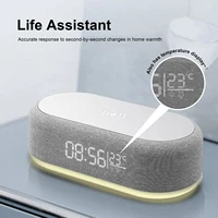 Fast Wireless Charger Alarm Clock Time LED Light Thermometer for iPhone 16 15 14 13 12 Charging Dock Station for Samsung S24 S23 - Image 2
