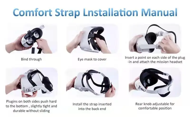 GOMRVR Head strap djustable for Oculus Quest 2 halo strap ,Increase Supporting forcesupport , comfort-oculus quest2 Accessorie