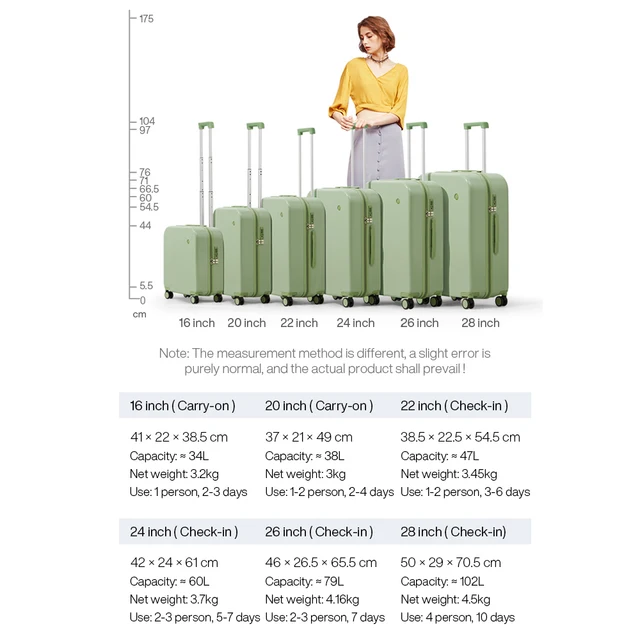 Mixi Puristic Design Travel Luggage Rolling Wheel Hardside Women Suitcase Men Trolley Case 16 20 Carry On/Big 22 24 26 28 Inch 6