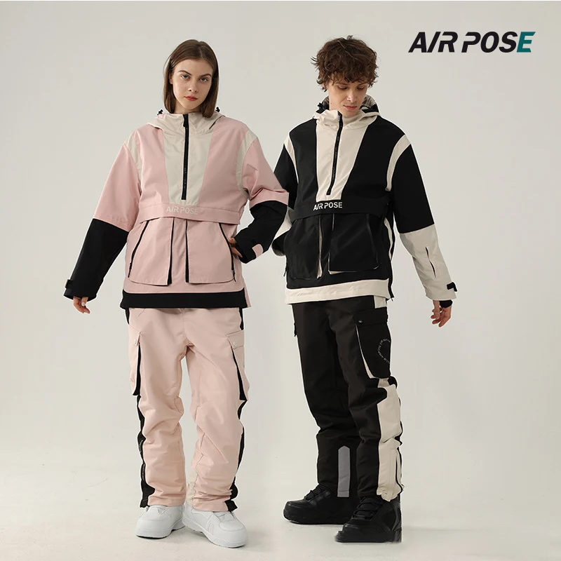 

AIRPOSE Waterproof Snow Suit for Men Women Winter Ski Suit Costumes Snowboarding Clothing Ski Sets Winter Jackets and Pants