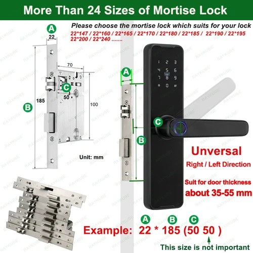 RAYKUBE K7 프로 + 지문 도어락 스마트 블루투스 투야 앱 원격 잠금 해제 키리스 전자 스마트 홈 6