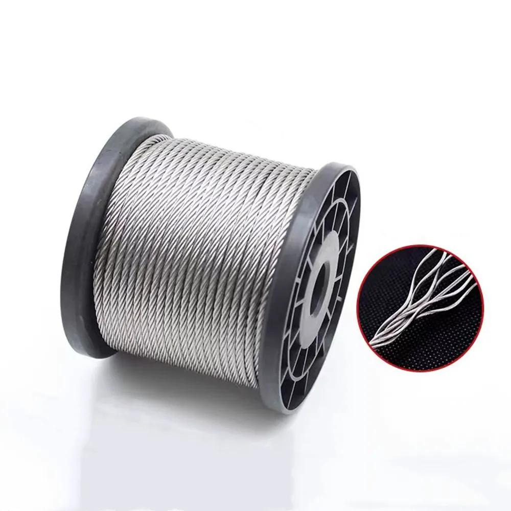 2mm Line Rope High quality wire rope Diameter 0.3mm 0.5mm 1mm 1.2mm 1.5mm 2mm Steel ...