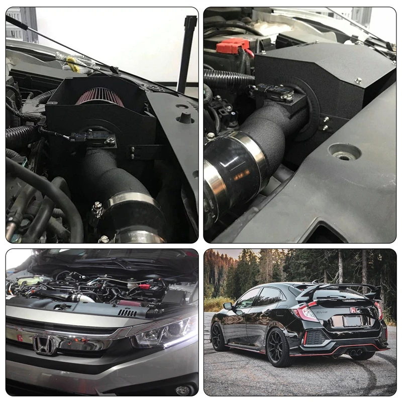 Short Ram Air Intake Pipe u0026 Heat Shield Fits For Hond Civic Gen 10th 1.5l  Turbo 2016-2021 - Engine - AliExpress