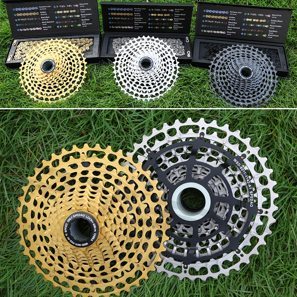 Bicycle Cassette SPEDAO SLR2 Bicycle Cassette 11v 11-42T HG 11s ultralight CNC k7 11v For MTB GX X1 NX M8000 11 Speed Hub Bike Freewheel