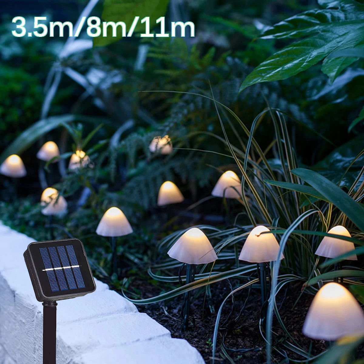 11m Pilz Lichterketten Solar Fee Rasen Lampe Outdoor Landschaft Camping Garten Party Terrasse Dekoration Lichter