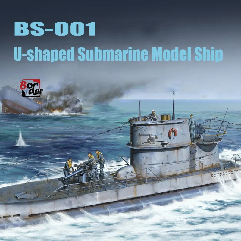 보더 모델 BS-001 플라스틱 모델 1/35 U자형 잠수함 모델 선박, 송진 군인 모델 세트, 건담 모델 취미 DIY