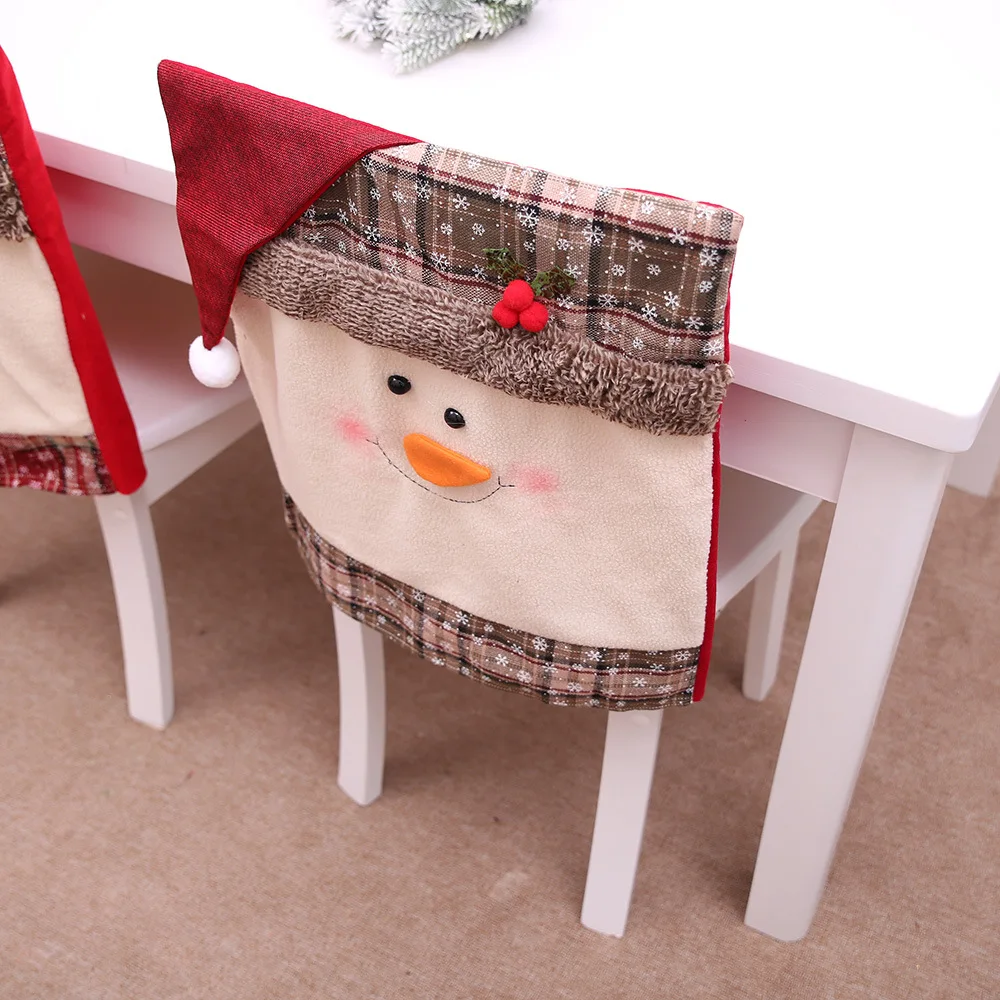 Christmas Decoration Supplies Home Decoration Chair Cover Restaurant Hotel Square Stool Decoration for The Elderly