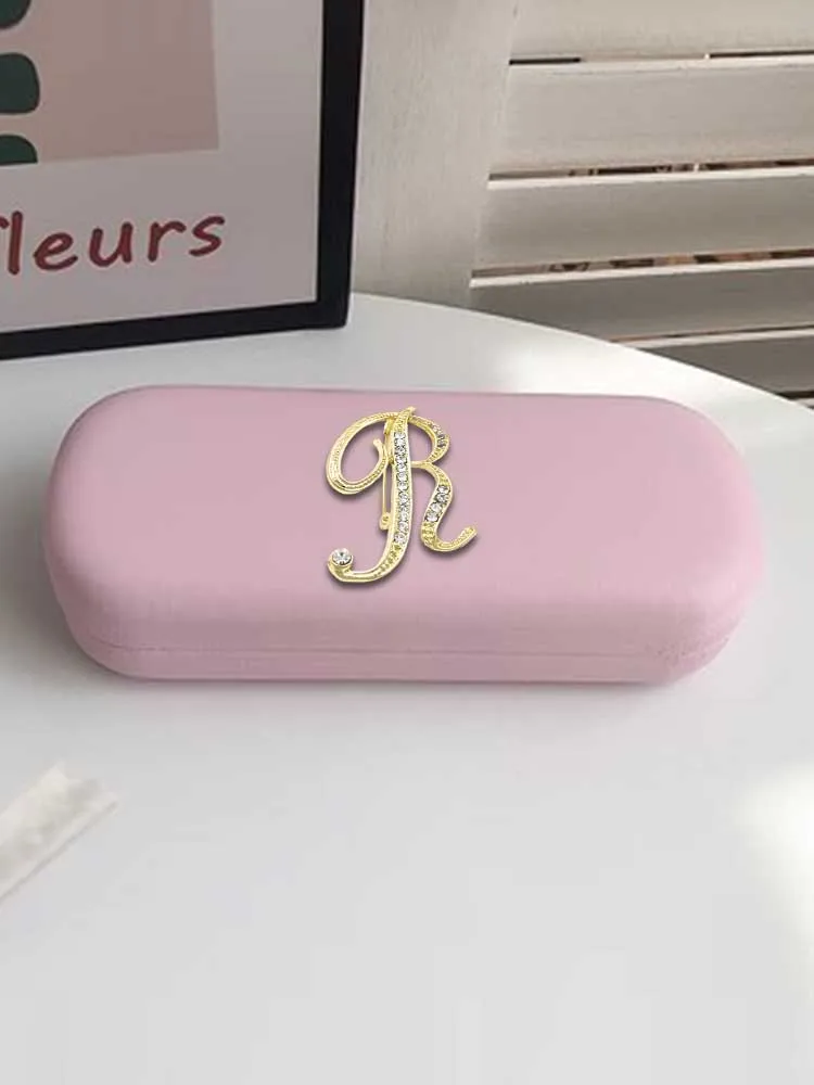 

Customized Anti-Stress Eyeglasses Eyewear Cases Personalized Customer Name-Elegant Initial Charm: Optional Letter Decor