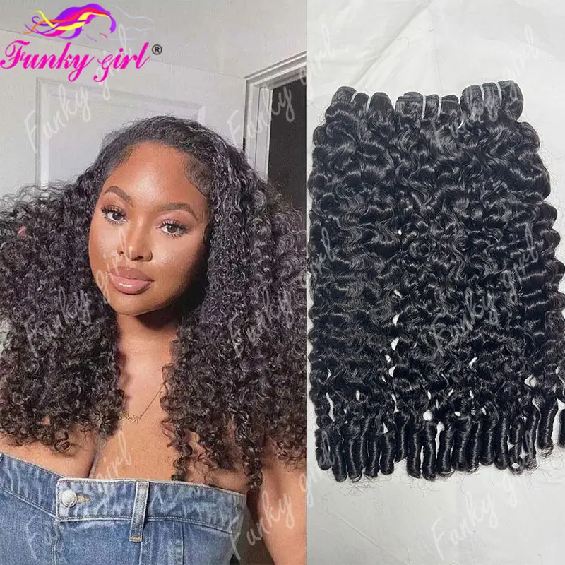 12A Burmese Curly Bundles Human Hair Unprocessed Quick Weave Hair Water Wave 3 Bundles Brazilian Spiral Curls Natural Bundles - 2