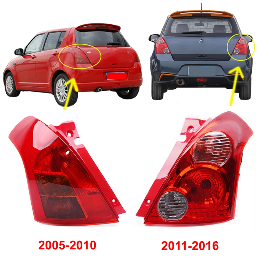 Für Suzuki Swift 2005-2010 2011-2016 Auto Zubehör Hinten Schwanz Licht  Montage Brems Rücklicht Stop Lichter Parkplatz lampe 1 stücke - AliExpress