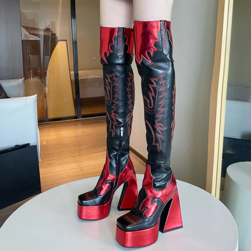 Ladies Boots Forever 21 Flame Boots Knee Boots Booties Women's