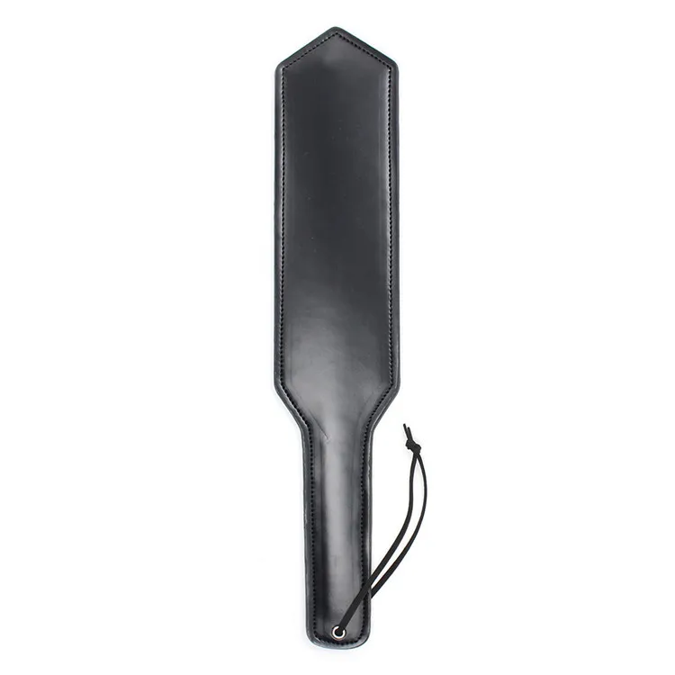 Black leather  paddle Whip Rhombic Head 2
