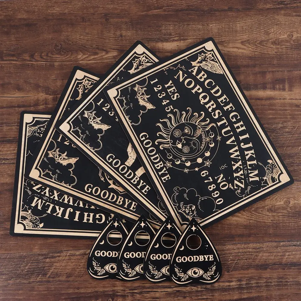 Divination Pendulum Board Kit Art Home Decor Wooden Magic Board Ouija Metaphysical Message Witch's Pendulum wood icon decoration