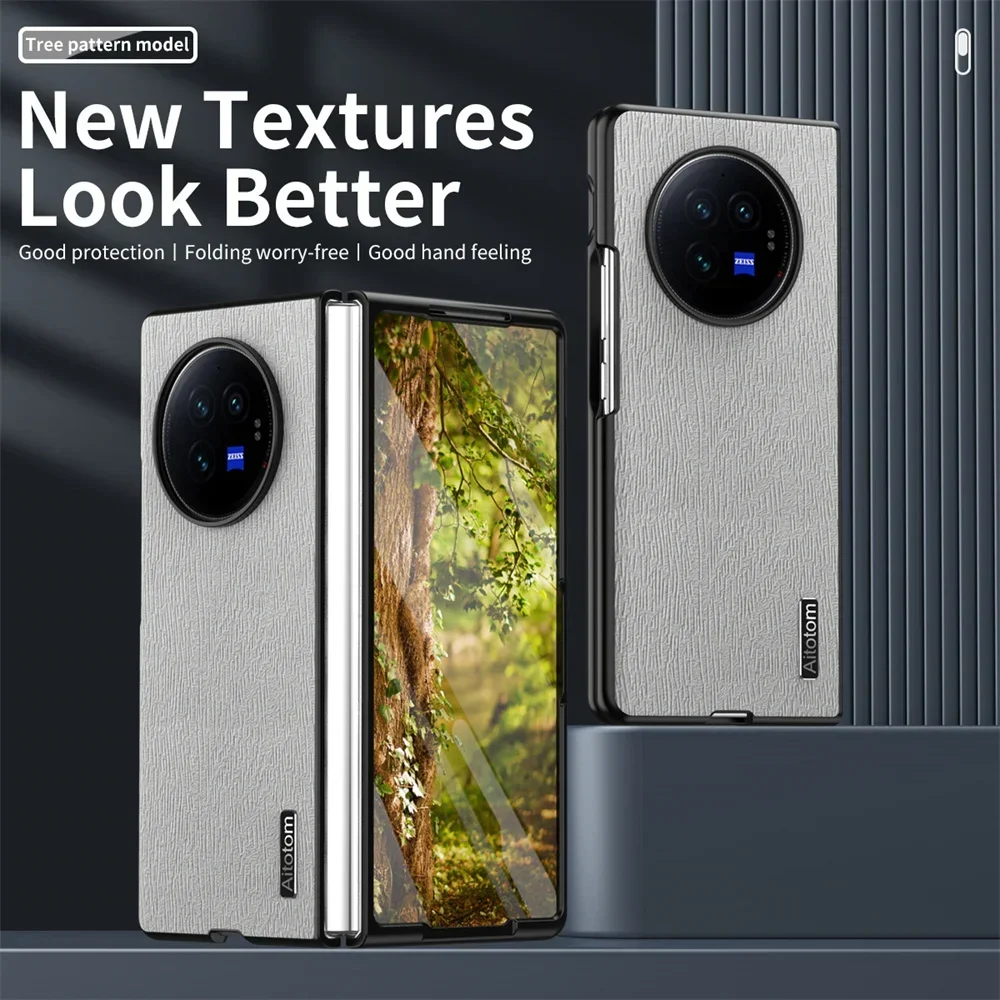 Leather Wood Pattern Slim Shockproof Protective Case