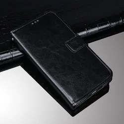 Premium Flip Leather Case with Magnetic Stand - Elegant Business Style (Black)