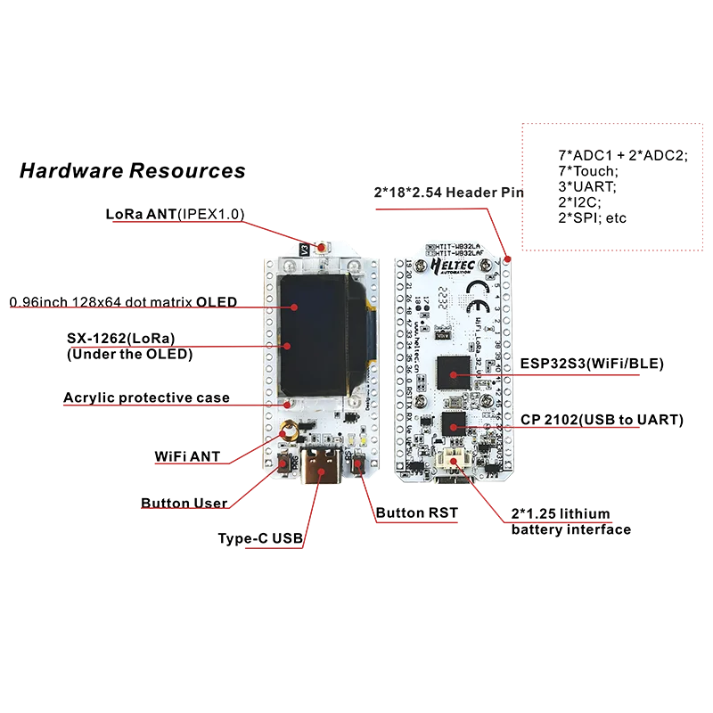New Heltec WiFi LoRa 32 V3 868MHz Development Board Kit Meshtastic ESP32 SX1262