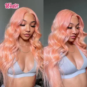 13x6 Sakura Pink 613 Color BodyWave Lace Front Human Hair Wig 180% Brazilian Body Wave Transparen Lace Frontal Wig For Women