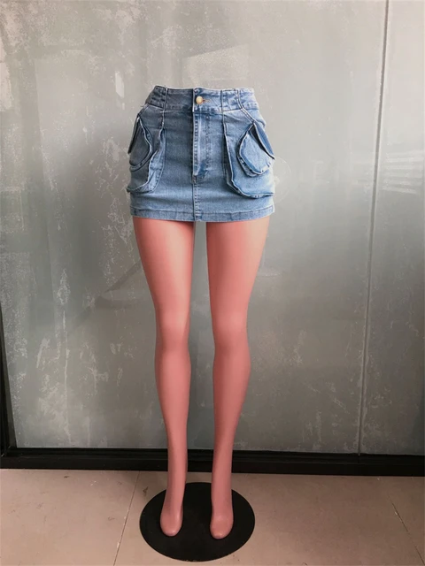 FQLWL Fall Fashion Sexy Leggings Denim Mini Skirt Night Club Clothing For  Woman 2023 Street Y2k