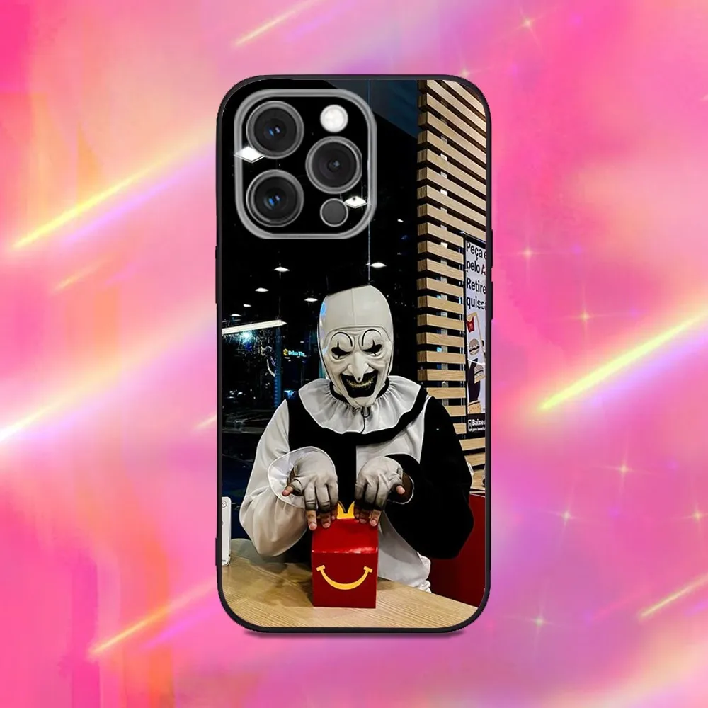 Horror Art the Clown Soft Silicone Black Phone Case