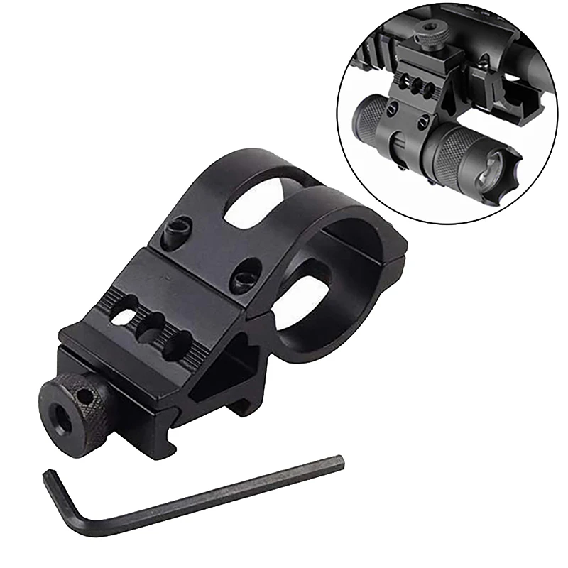 

25.4mm Tactical Quick Release Offset Flashlight Scope Mount 20mm Picatinny Rail 45 Degree Sight Hunting Gun Airsoft Accessories