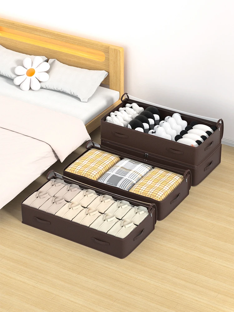 1PC large capacity storage bag under bed Foldable quilt storage bag Bedroom closet Bedroom organizer bag under bed storage bag 4