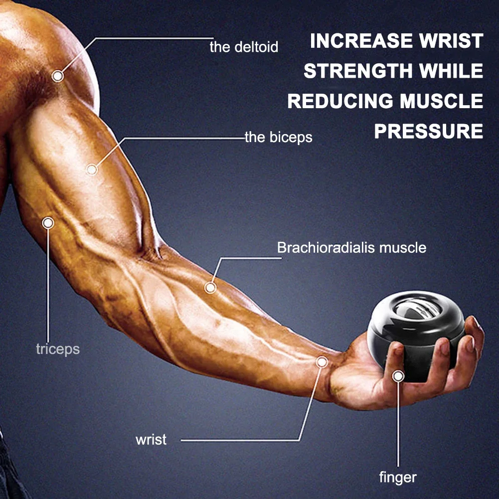 

Metal Power Wrist Ball Muscle Relax Spinning Wrist Ball Lightweight Portable Anti-Slip Ring Durable for Rehabilitation Training
