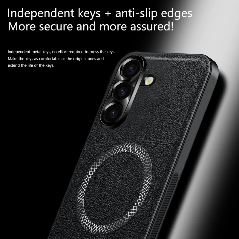 Deluxe Leather Full-Cover Magnetic Waterproof Shockproof Fingerprint Phone Case