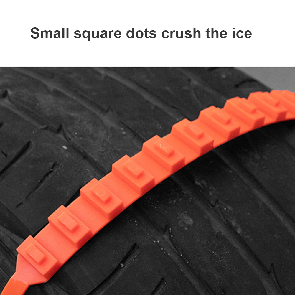 10Pcs Car Winter Tyres Wheels Snow Chains Car Tire Chains Anti-Slip Emergency Anti-Skid Tire Nylon Emergency Accessories
