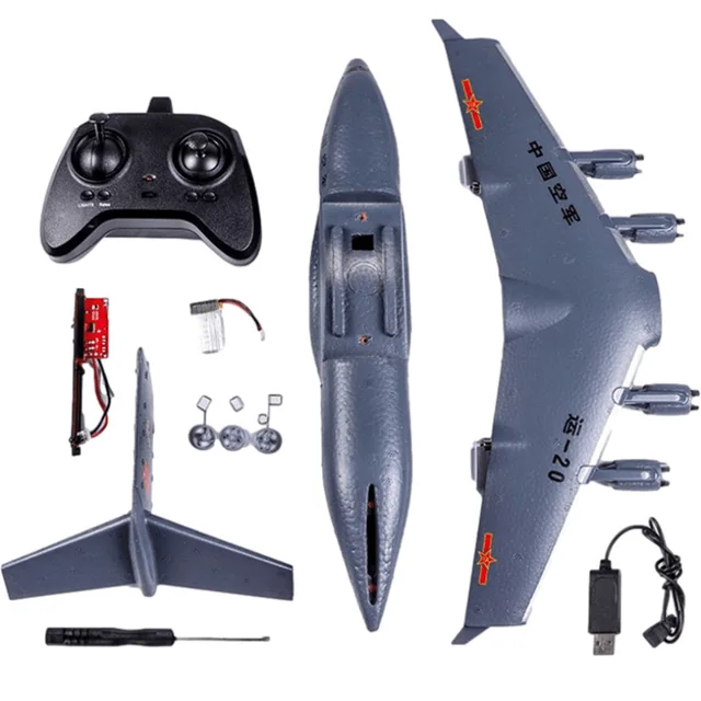 RC Plane Y-20 Transport Plane Fixed Wing Remote Control Aircarft Night Lights Airplane Toy QF005B 5