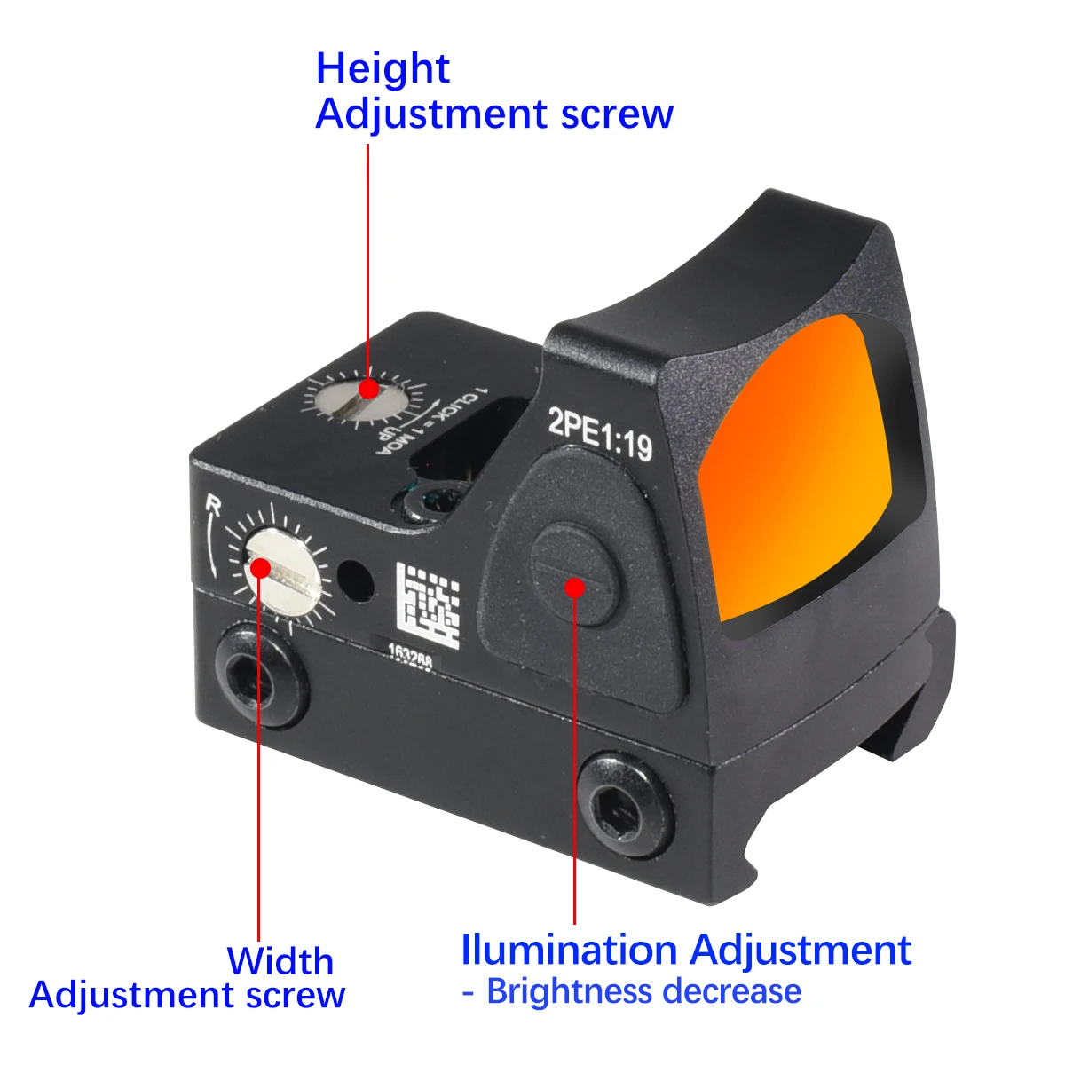 Red Dot Sight Collimator Glock Reflex Sight Airsoft Hunting Pistol Scope AR15 M4 Optics Mini Rifle Scope for 20mm Rail Mount