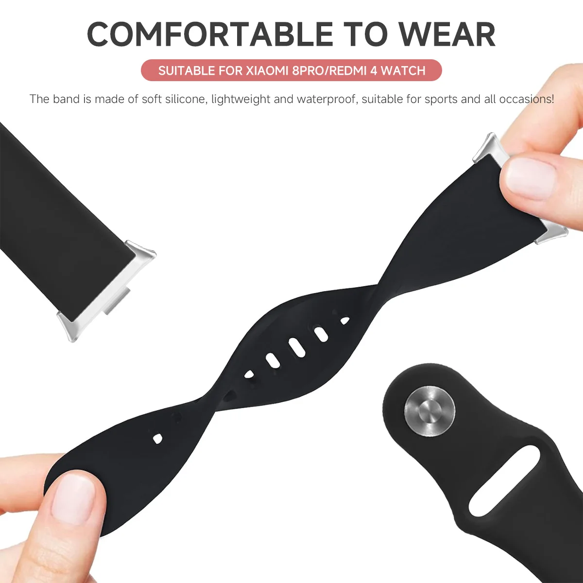 Silicone Sport Smart Watch Replacement Strap