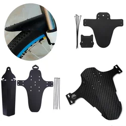 Bicycle Fenders Plastic Guard Wings Carbon Fiber Pattern Front Rear Mudguard MTB and Road Bicycle Fenders Cycling Accessories