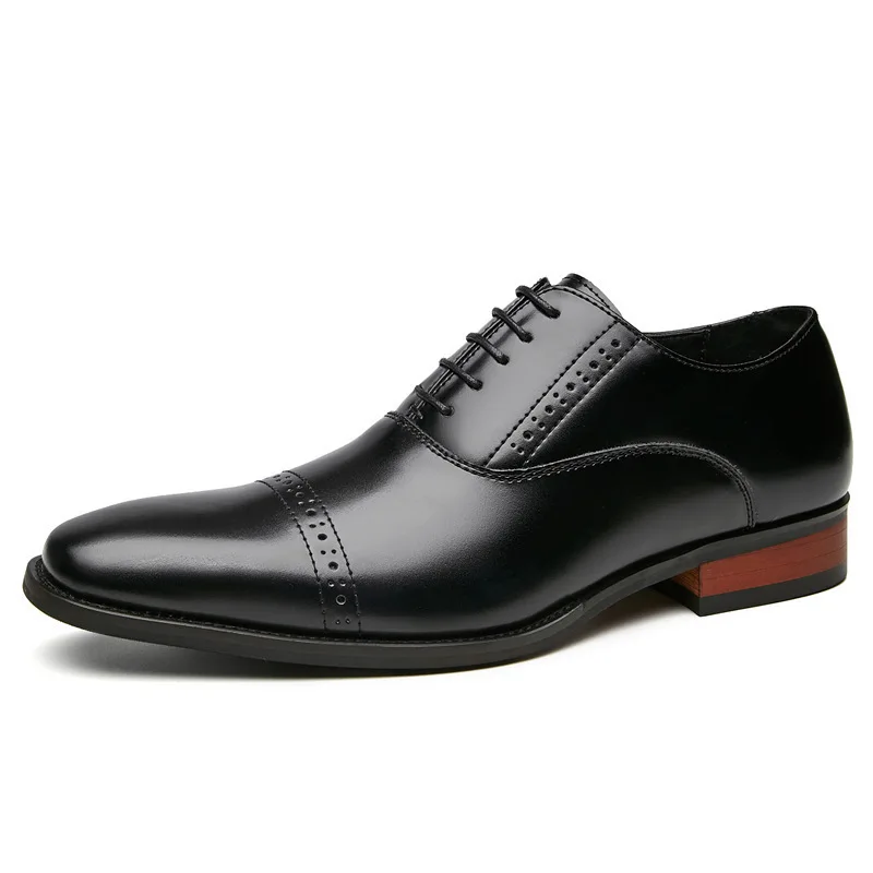 Men's Genuine New Loafers Style Carved Lace Up Business Suit Joint Gentleman's Single Soe Men Shoes Men Flats обувь мужская