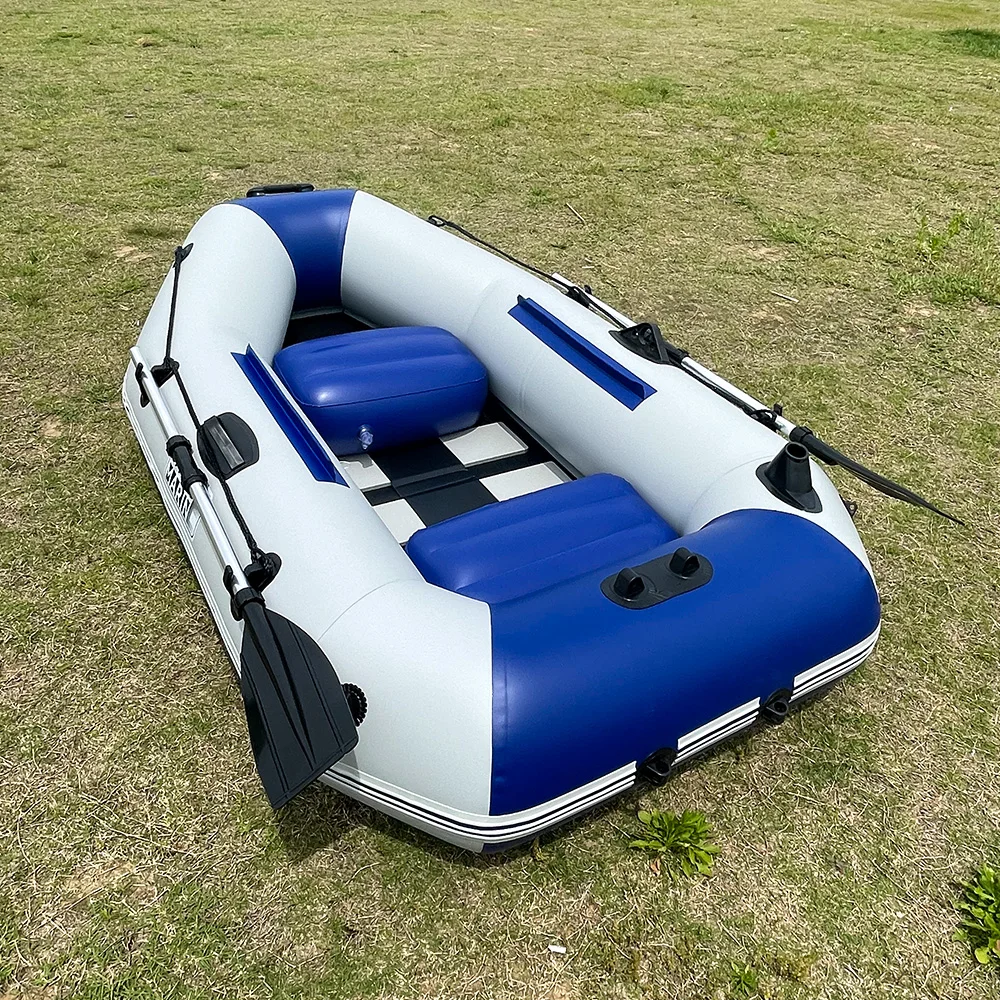 PVC Inflatable Boat for Fishing, 2.1 mKayak, Canoe, Slatted Wooden Floor, Dinghy with Free Accessories, Outdoor Water Sports