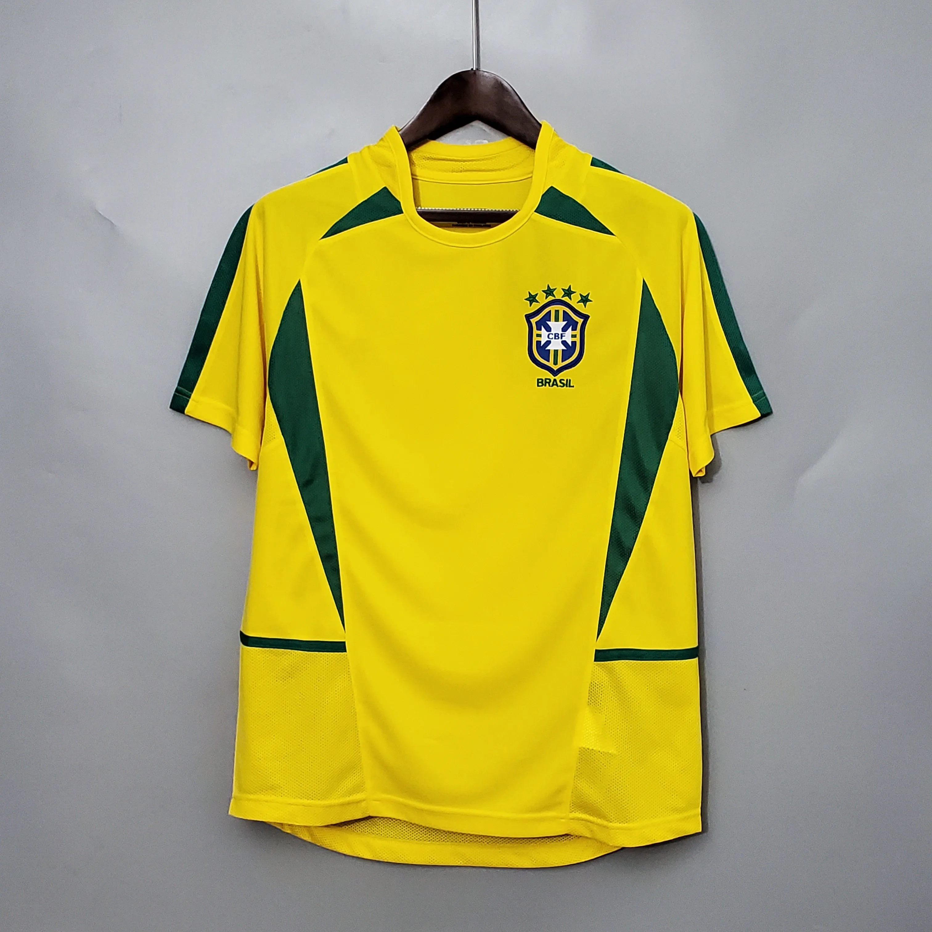 Camiseta de fútbol de Brasil, amarilla, 2002 - AliExpress