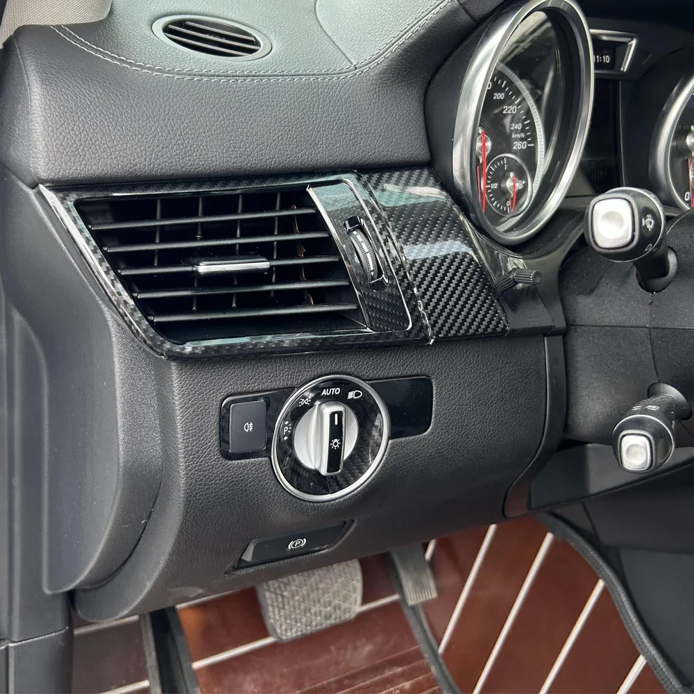 벤츠 GLE GLS ML GL W164/W166/W167 차량용 카본 파이버 필름 인테리어 스티커 센터 콘솔 기어 대시보드 에어 도어 핸들 패널