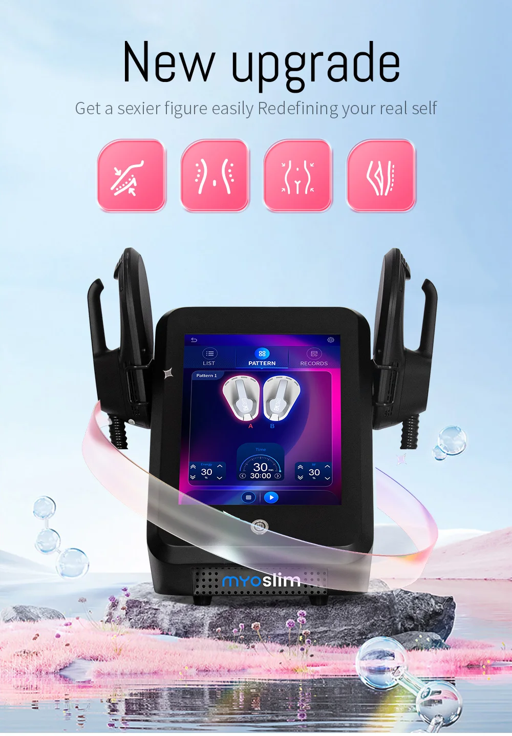 【業務用】MyoSlim EMS痩身機器 サロン用 ボディスカルプト電磁波パレス 2025 myoslim New Body Shaping Massage Fat Removal Body Sculpt