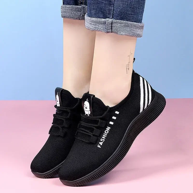 Women Sneakers Women Vulcanize Sport Outdoor Lace-up Platform Sneakers