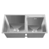 Modern Stainless Steel Inset Kitchen Sink Various Styles 2.0 Double Bowl + Waste 3
