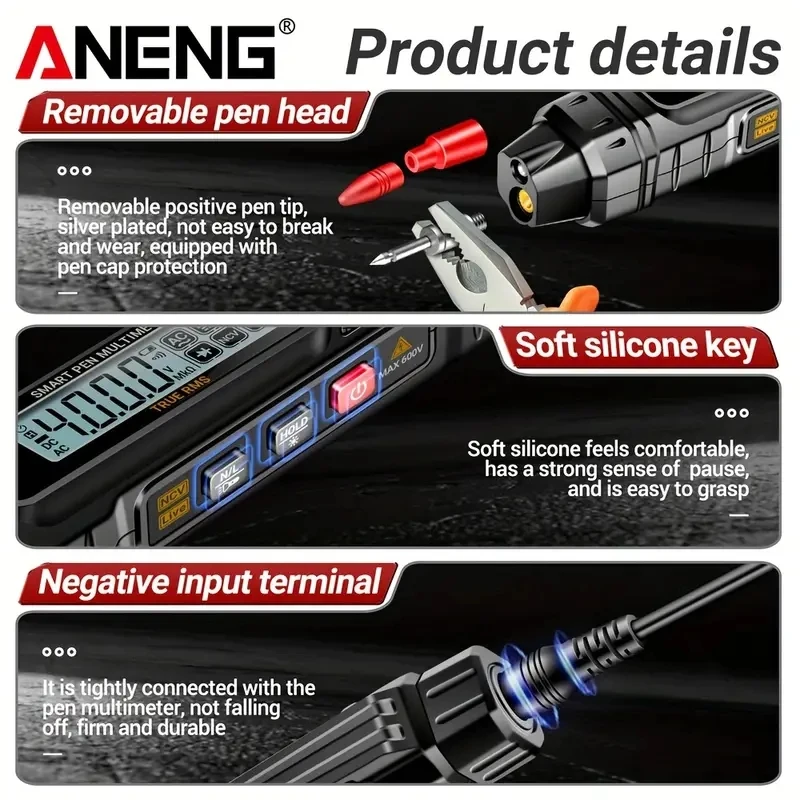 ANENG  Ƽ  Ÿ 4000 īƮ,  跮,  ڵ AC/DC   ̿ ׽,  A3005